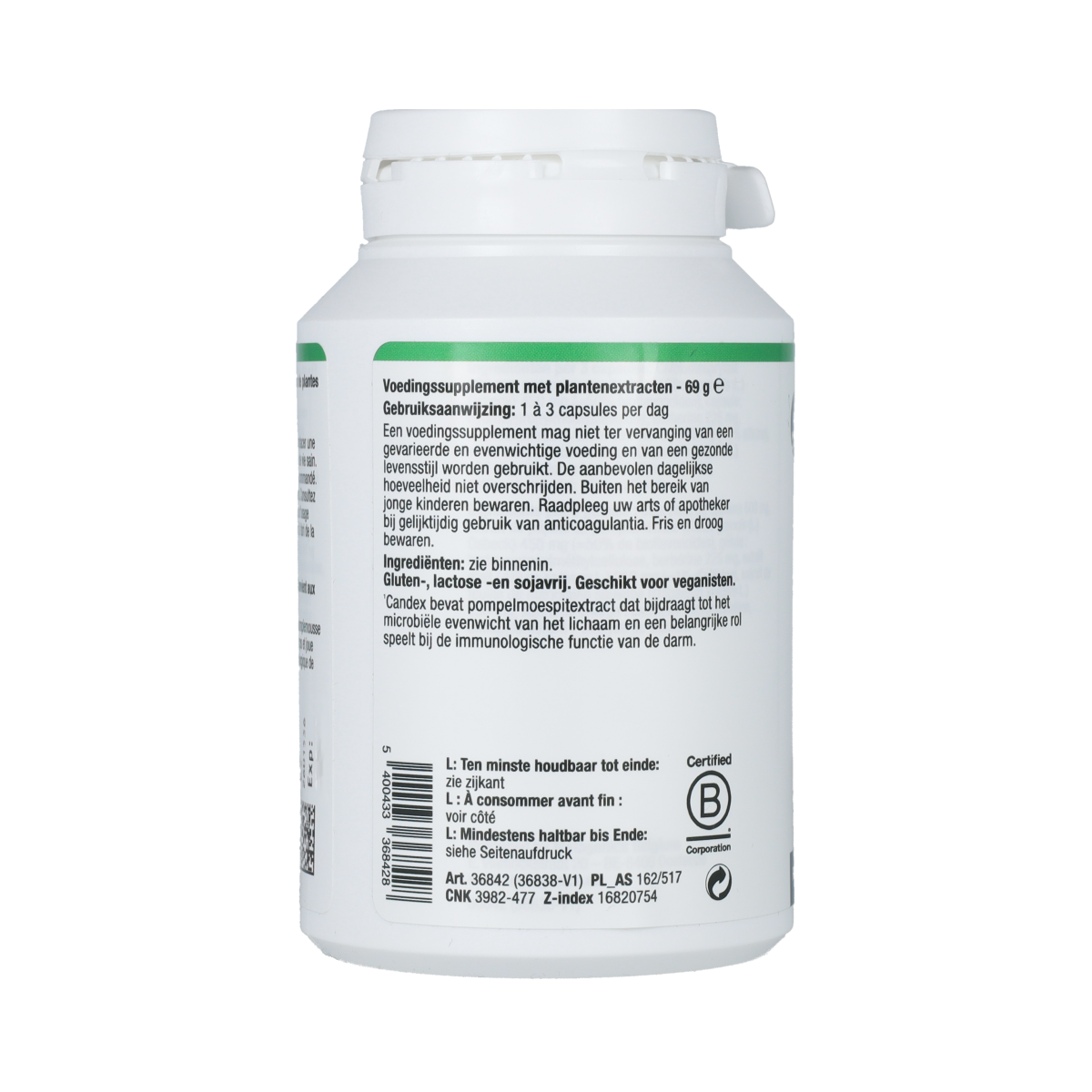 Metagenics Candex NFD probiotic supplement bottles with 90 capsules, dietary herbal supplement for digestive health.