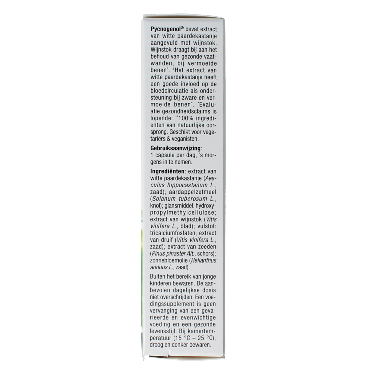 Fytostar Pycnogenol 30-capsule herbal supplement bottle with label and capsules visible.