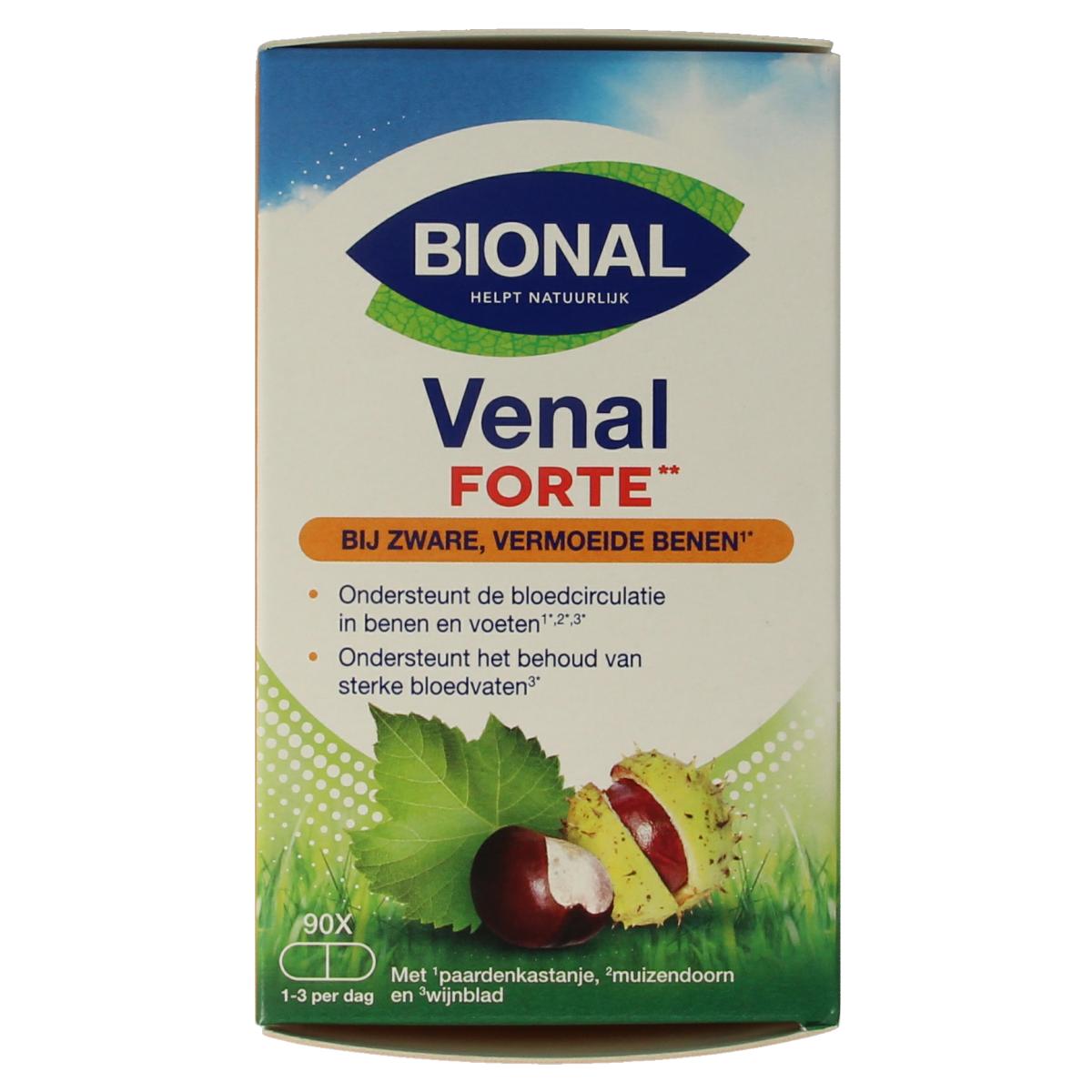 Bional Venal Forte herbal supplement capsules, 90 count, for supporting urinary health and wellness.