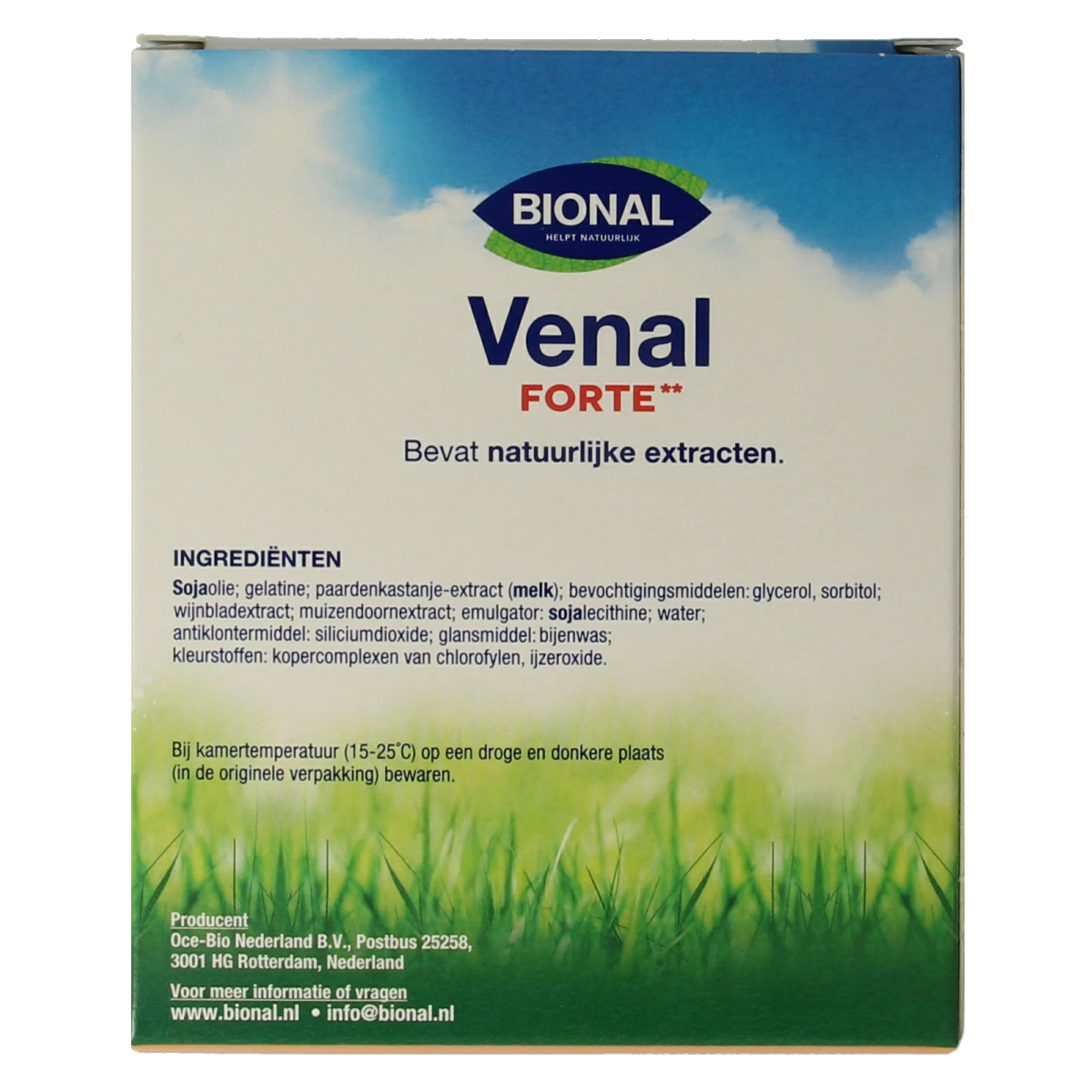 Bional Venal Forte capsules, herbal supplement in a blister pack, designed to support urinary health.
