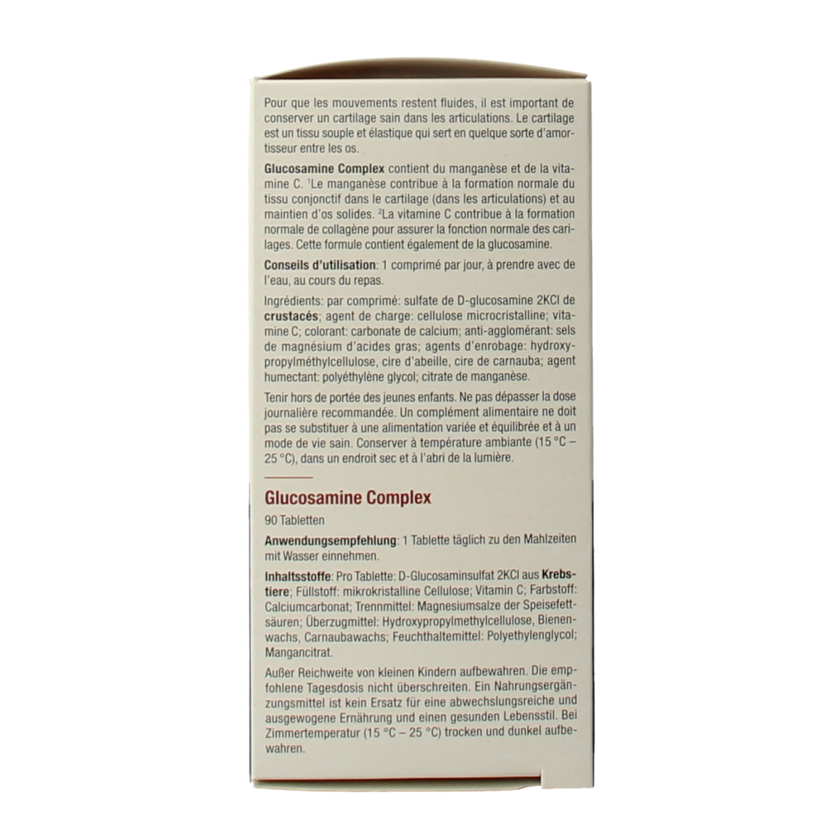 Fytostar Glucosamine 1500 mg mineral tablets, 90 count, showing the supplement packaging and tablets.