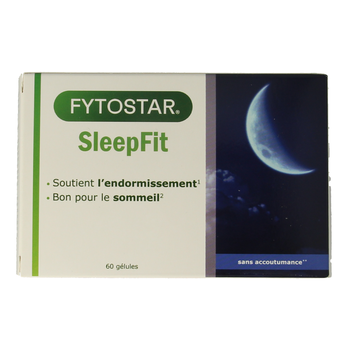 Fytostar Sleep Fit Maxi herbal supplement capsules in a bottle, natural herbal ingredients for better sleep support.