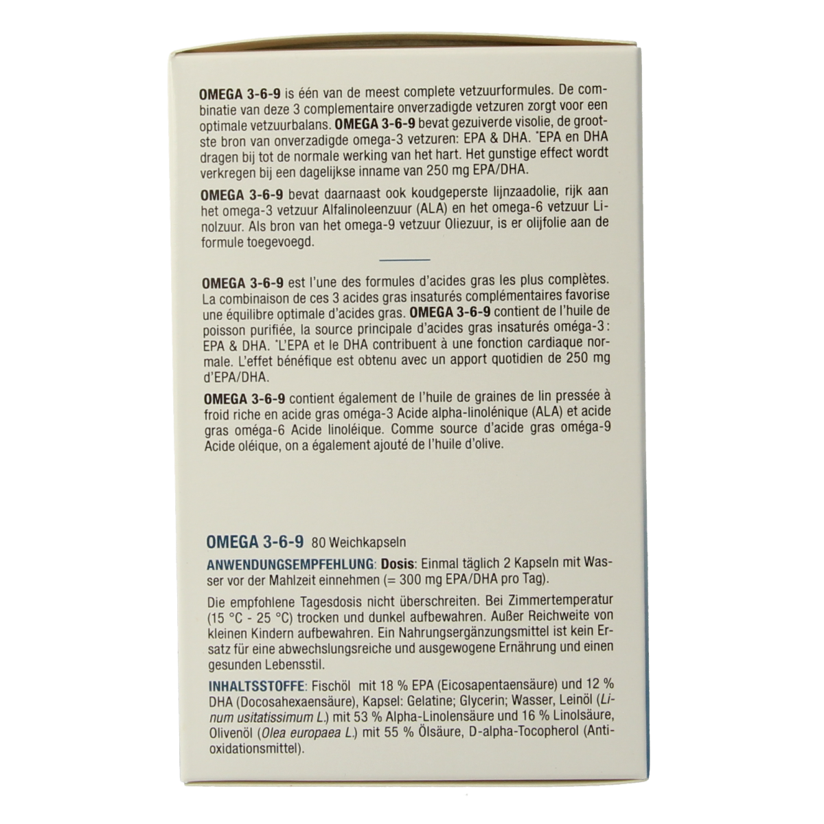 Fytostar Vianatura omega 3-6-9 capsules in a bottle, herbal supplement for healthy fatty acids, from the Fytostar brand.