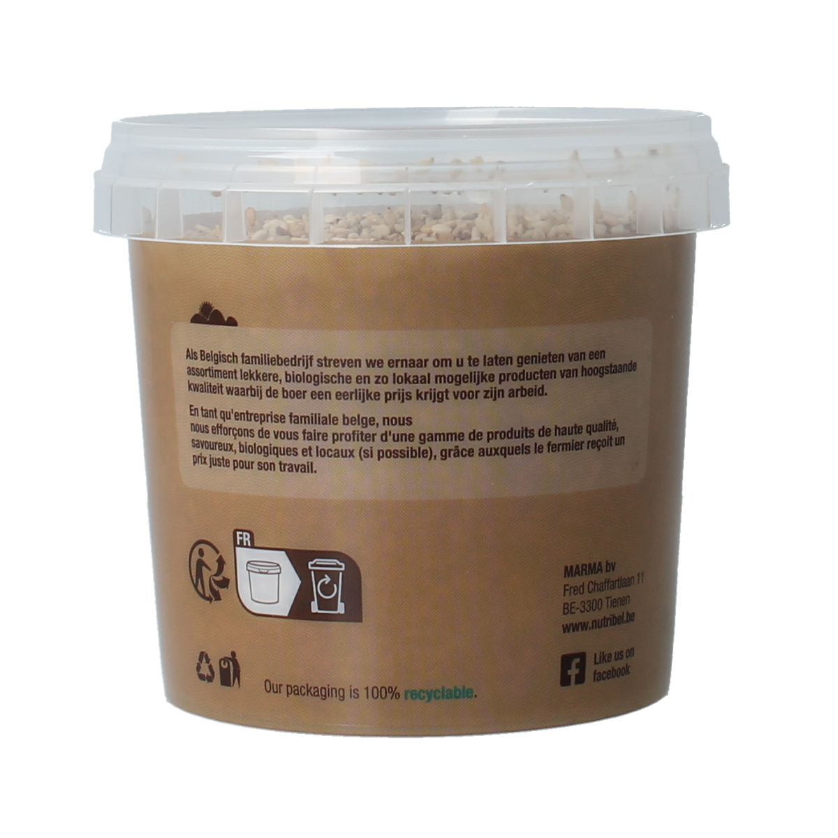 Organic Nutribel sesame seeds in a 200g package, raw superfood with natural sesame seeds for healthy recipes.