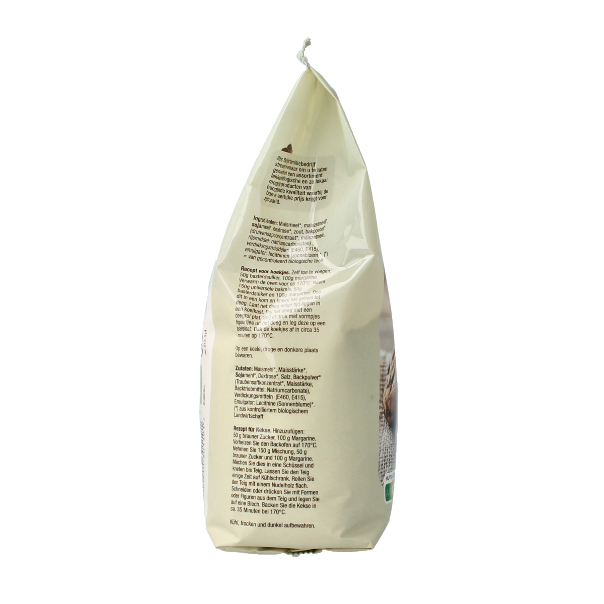 Nutribel glutenvrije bakmix universeel bio in 450g pack, suitable for baking and cooking, with a natural, versatile appearance.