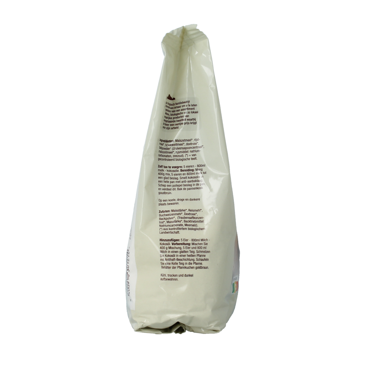 Gluten-free organic pancake mix by Nutribel, 400g, in a colorful package, ideal for making fluffy gluten-free pancakes.