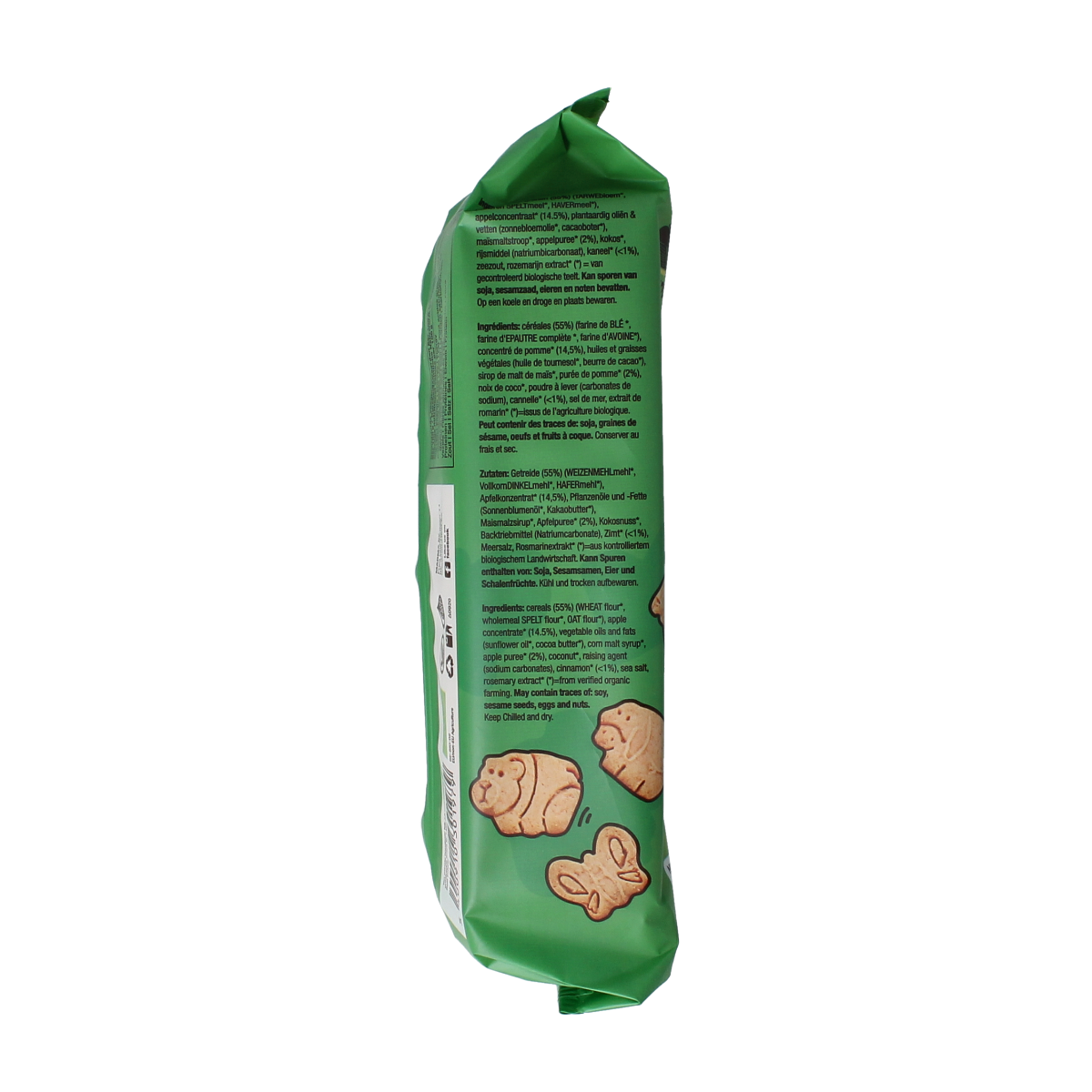 Nutribel bio Kinderkoekjes met appel en kaneel, 140g, koeken met natuurlijke ingrediënten, ideal voor kinder snacks