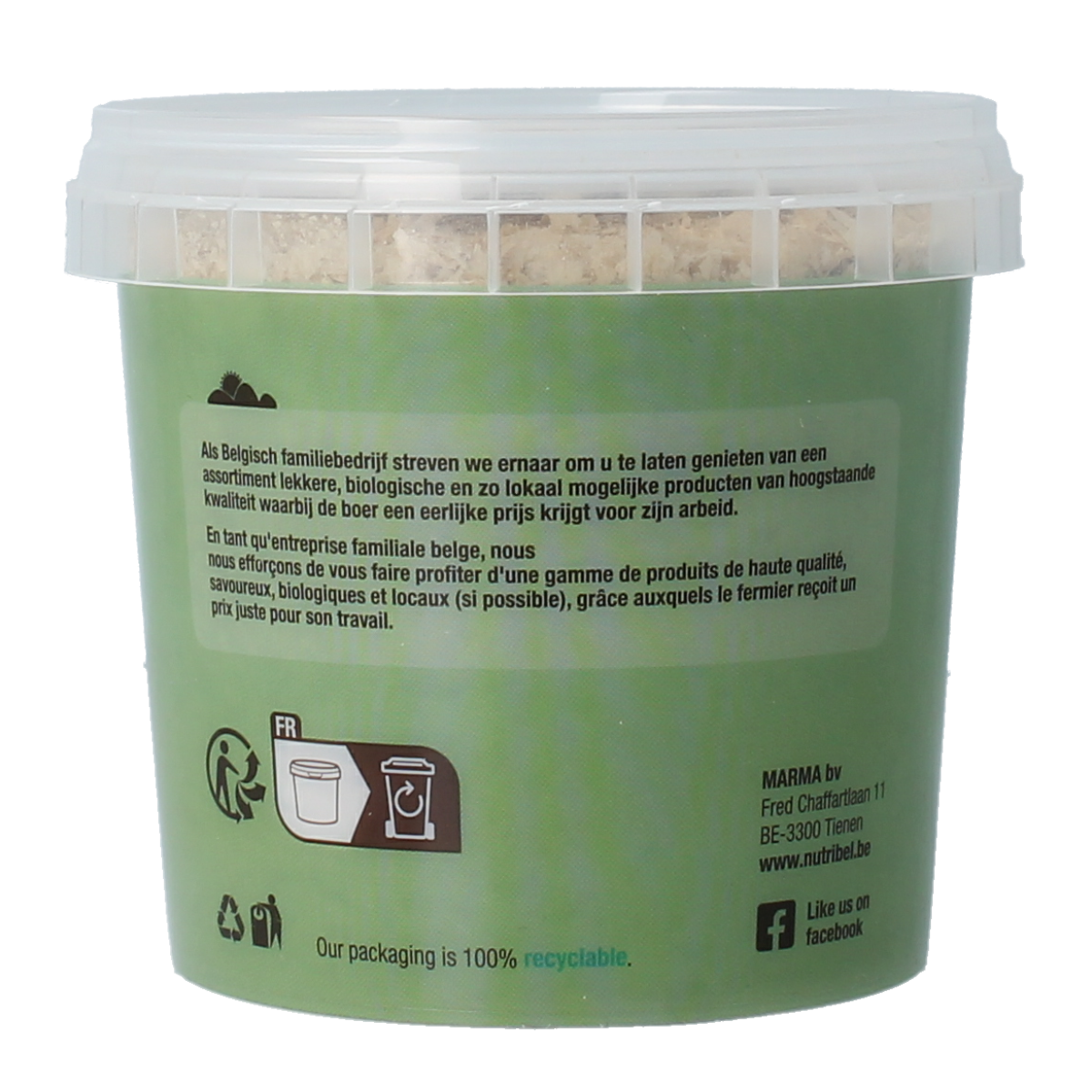 Nutribel bio nutritional yeast flakes in a 100g package, raw superfood for added flavor and nutrients in meals.