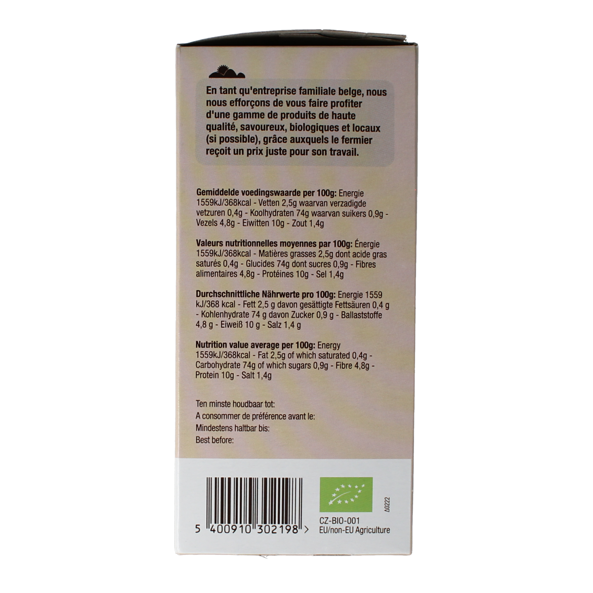 Nutribel bio buckwheat crackers in a 150g package, crispy whole grain bread snacks for healthy eating.