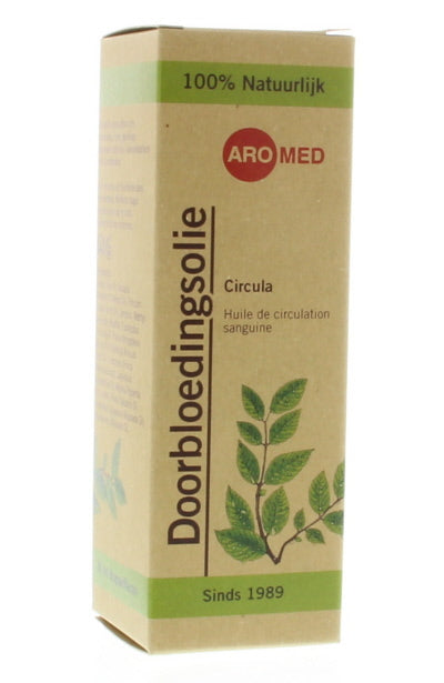 Aromed Circula doorbloedingsolie body care product in a 30ml bottle, featuring natural ingredients and a sleek design.