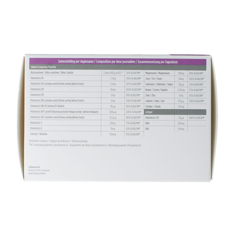 Pure Pregnalia multivitamin supplement for pregnancy, showing 60 capsules in a clear container with label.