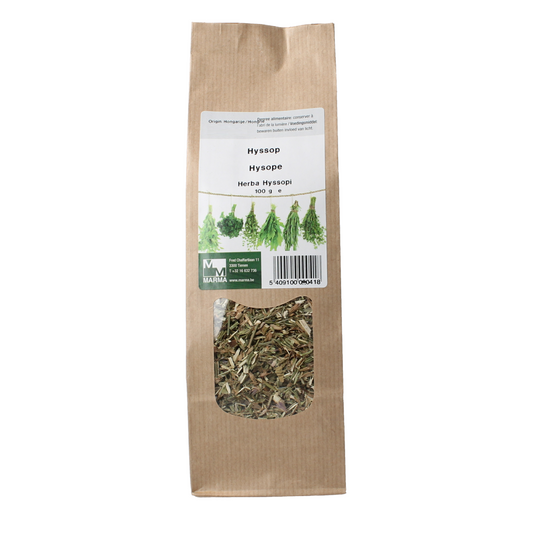 Sliced Marma Hyssop herb in 100g package, fresh culinary herb for seasoning and cooking.