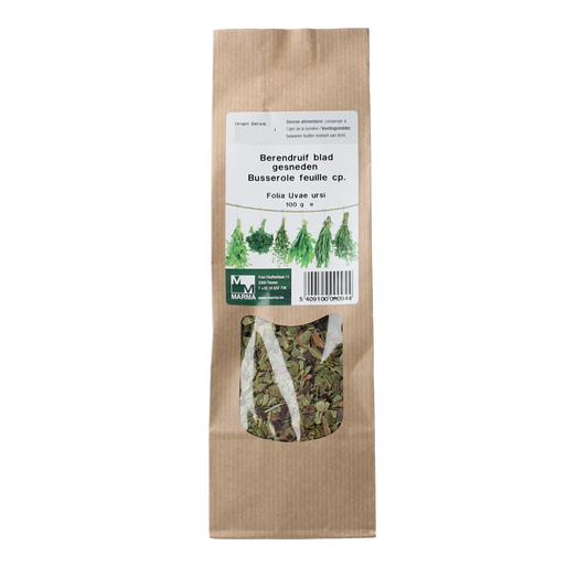 Marma Beredruifblad 100g, dried herb for cooking, part of kruiden en zoutenmengsels, shown in the image.