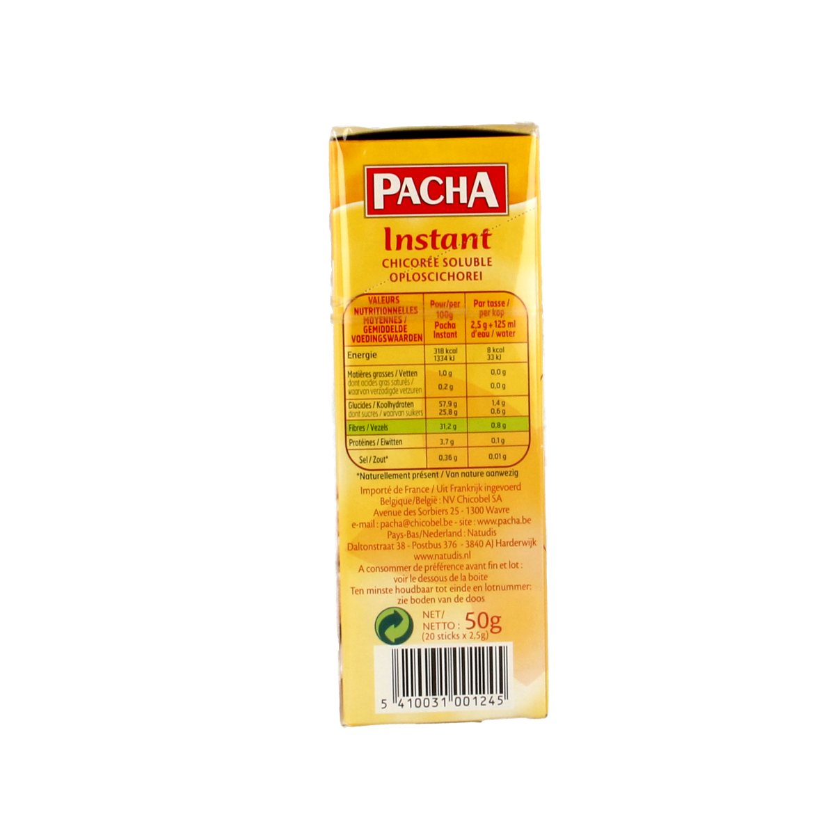 Pacha Instant coffee and tea sticks pack with 20 units, convenient single-serve coffee and tea options, in eco-friendly packaging.