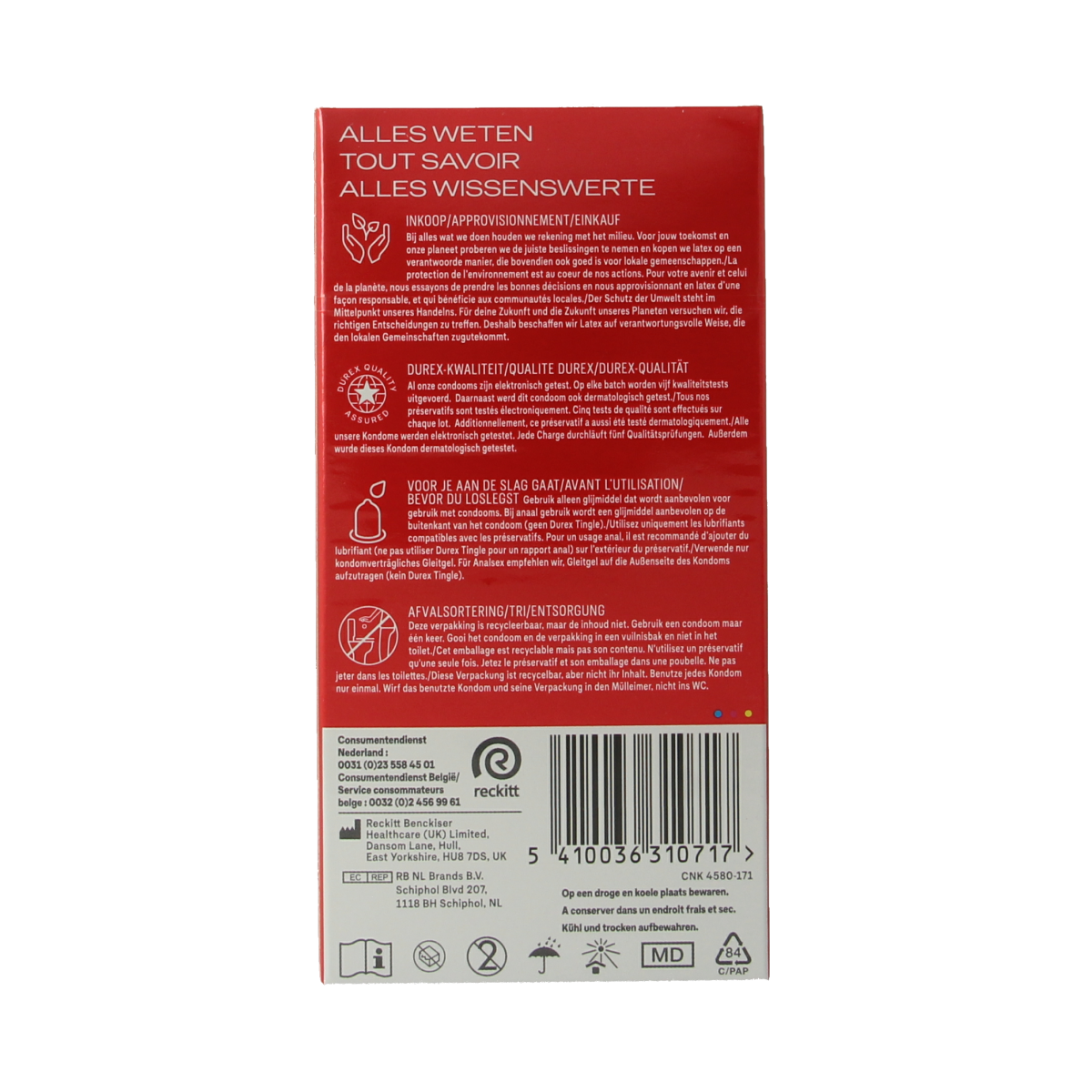 Durex Thin Feel XL condoms pack with 10 pieces, showing the box and condoms inside, designed for comfort and protection.