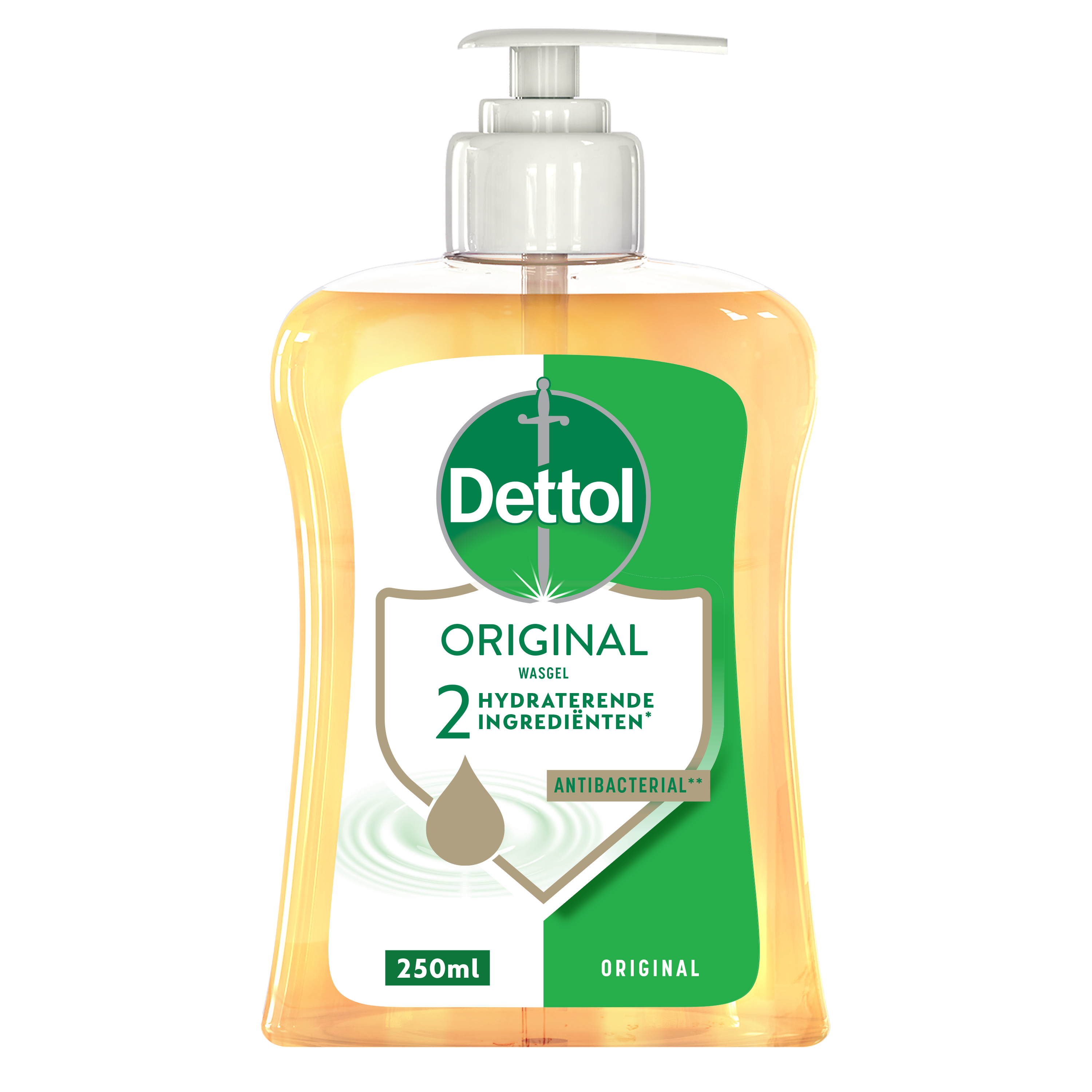 Dettol original hand wash gel in 250ml bottle, moisturizing hand care product with antibacterial properties.