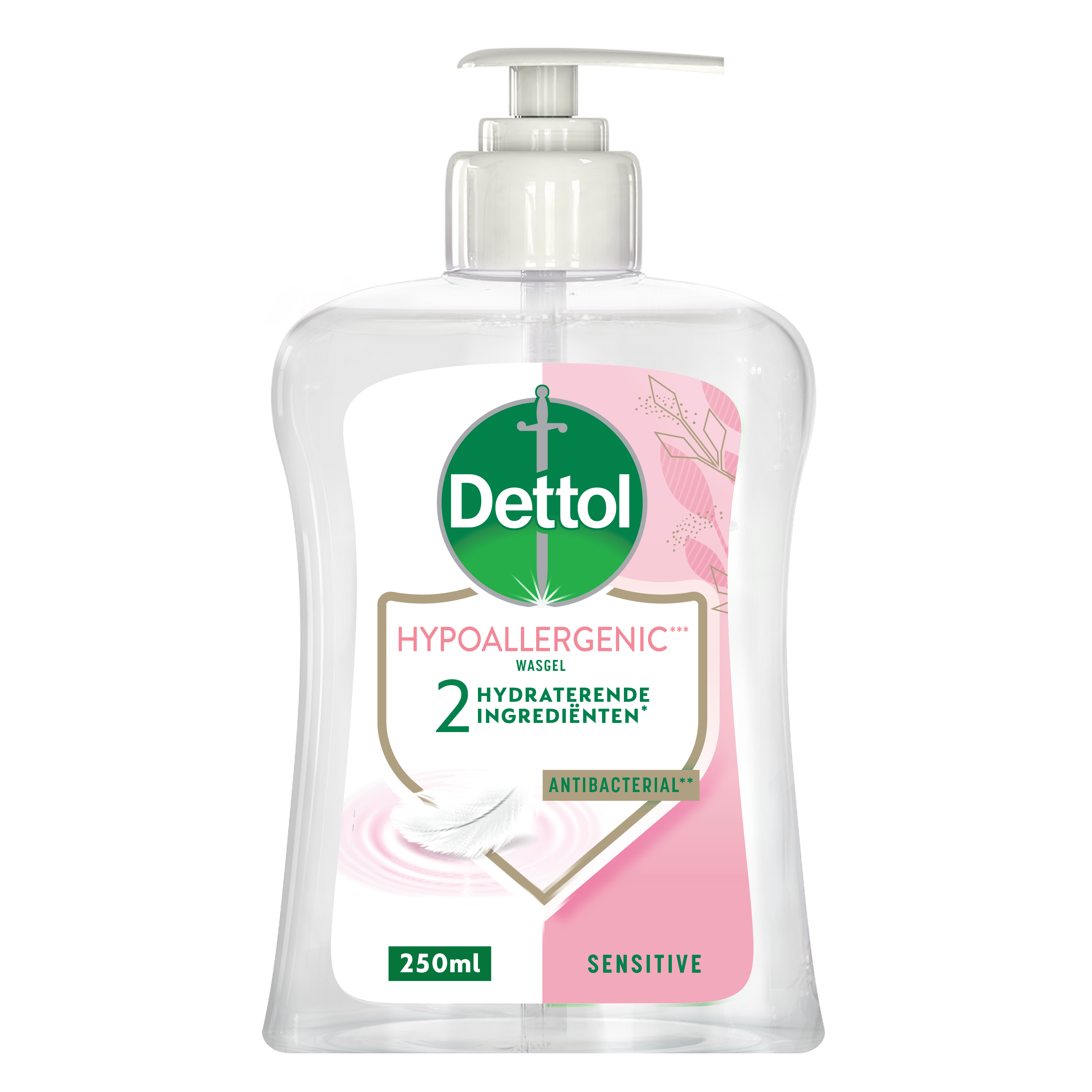 Dettol Sensitive Hand Soap in a 250ml bottle, gentle for skin, part of Dettol's cleaning products range.