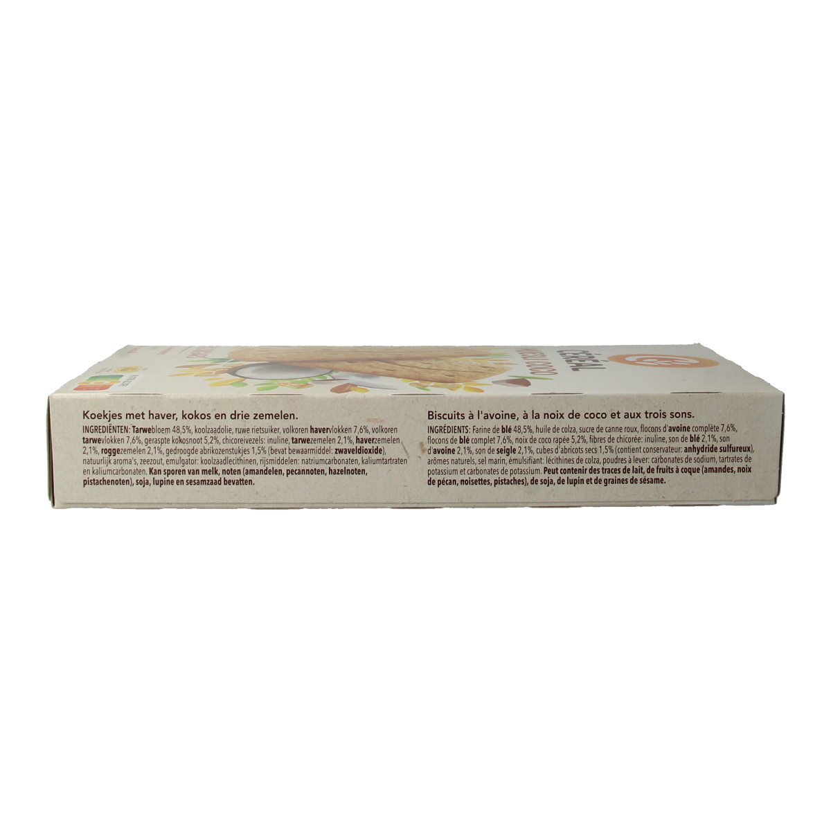 Cereal brand Cereal coconut muesli cookies in a 200g package, showing crunchy koeken with coconut flakes and muesli texture.