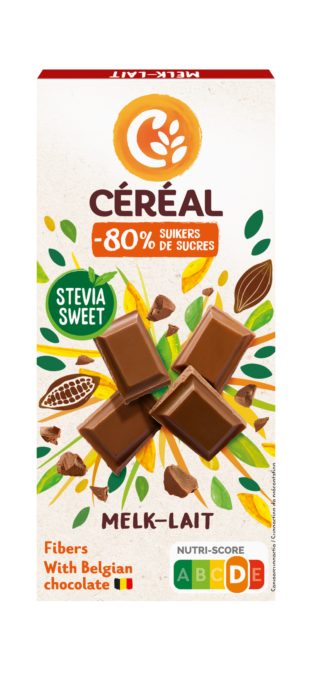 Cereal Chocolade tablet melk, 85g, showing a smooth milk chocolate bar with the Cereal brand logo.