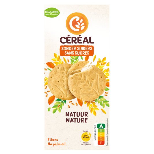 Cereal Zandkoekjes natuur zonder suikers 132.00 Gram