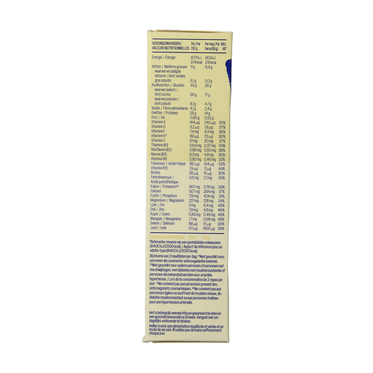 WeCare apricot and lemon meal replacement bars, 116g snack bars with apricot and lemon flavor, in a clear packaging.