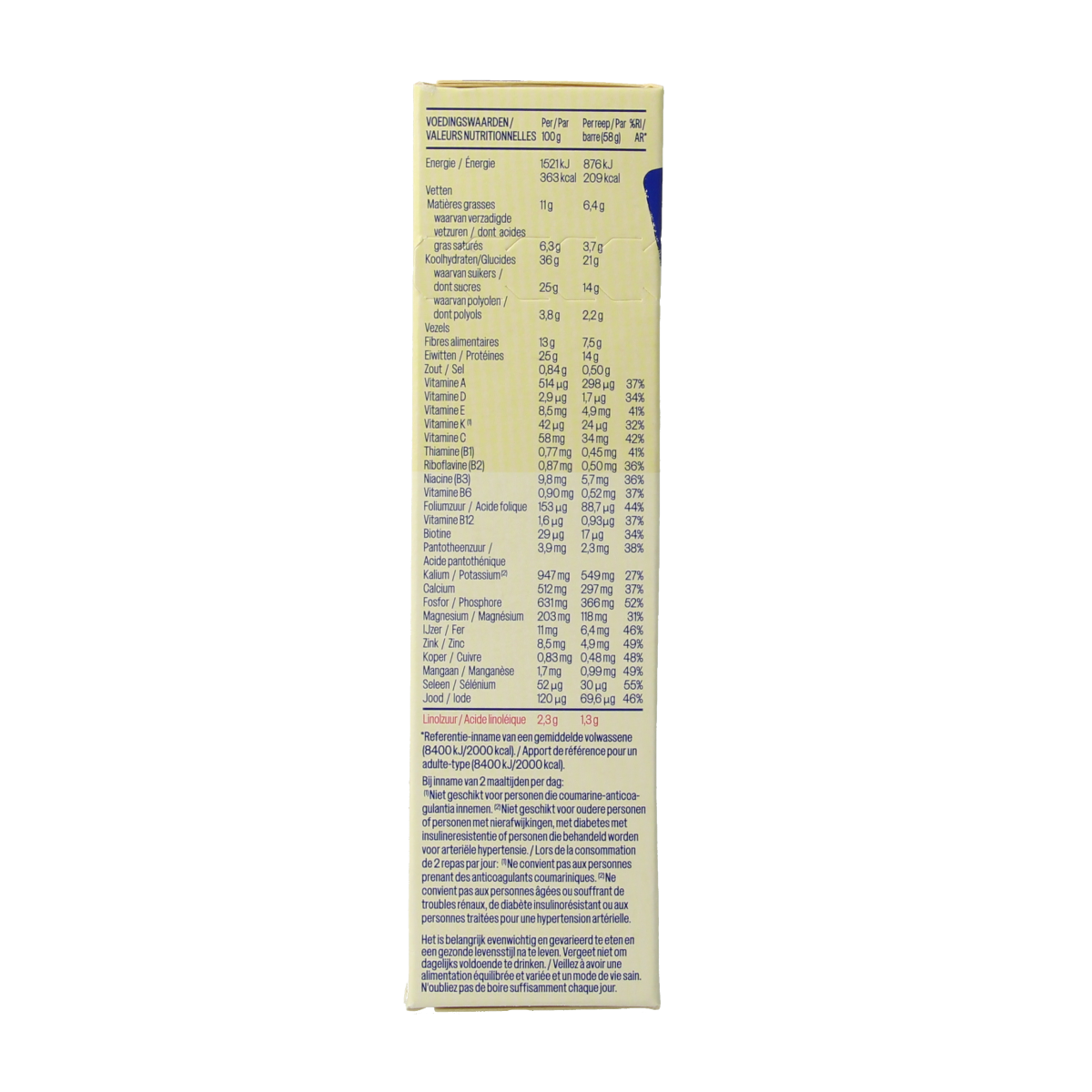 WeCare raspberry and almond meal replacement bar, 116g, featuring fresh raspberries and crunchy almonds in a snack bar.