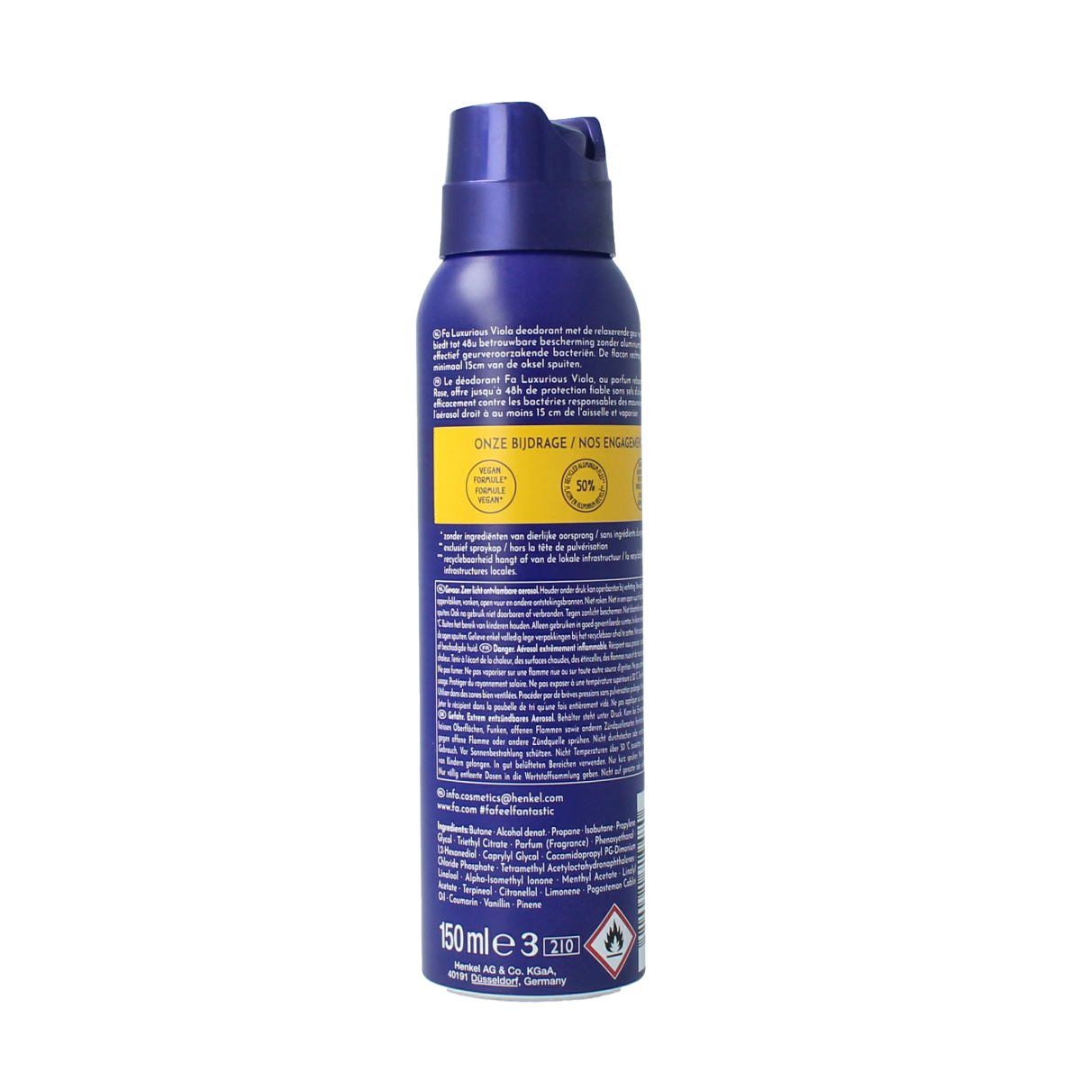 FA Deodorant Spray Luxurious Moments 150ml with elegant packaging and spray nozzle, designed for freshness and scent.