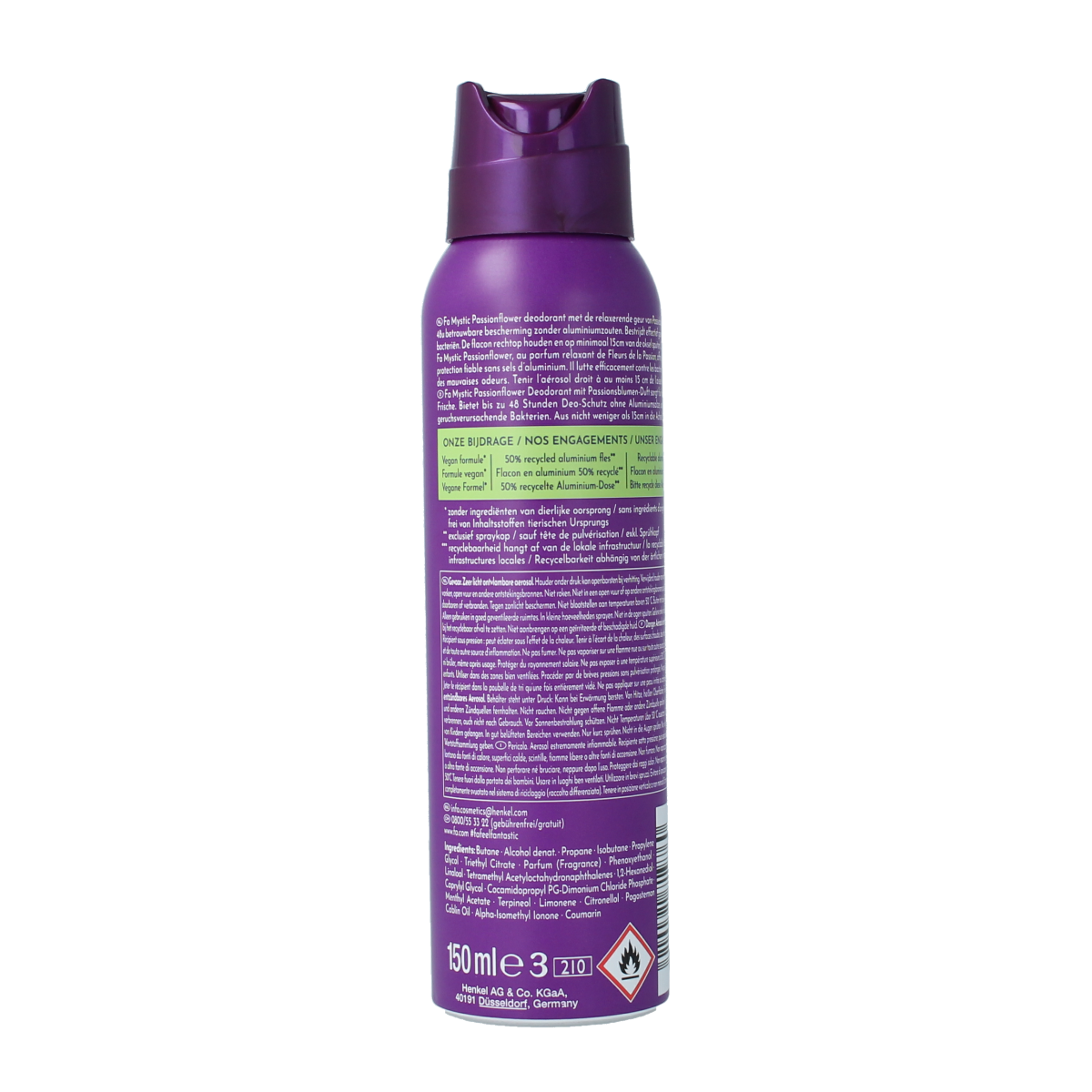 FA Deodorant Spray Mystic Moments, 150ml, featuring a sleek bottle with a floral and mystical design.