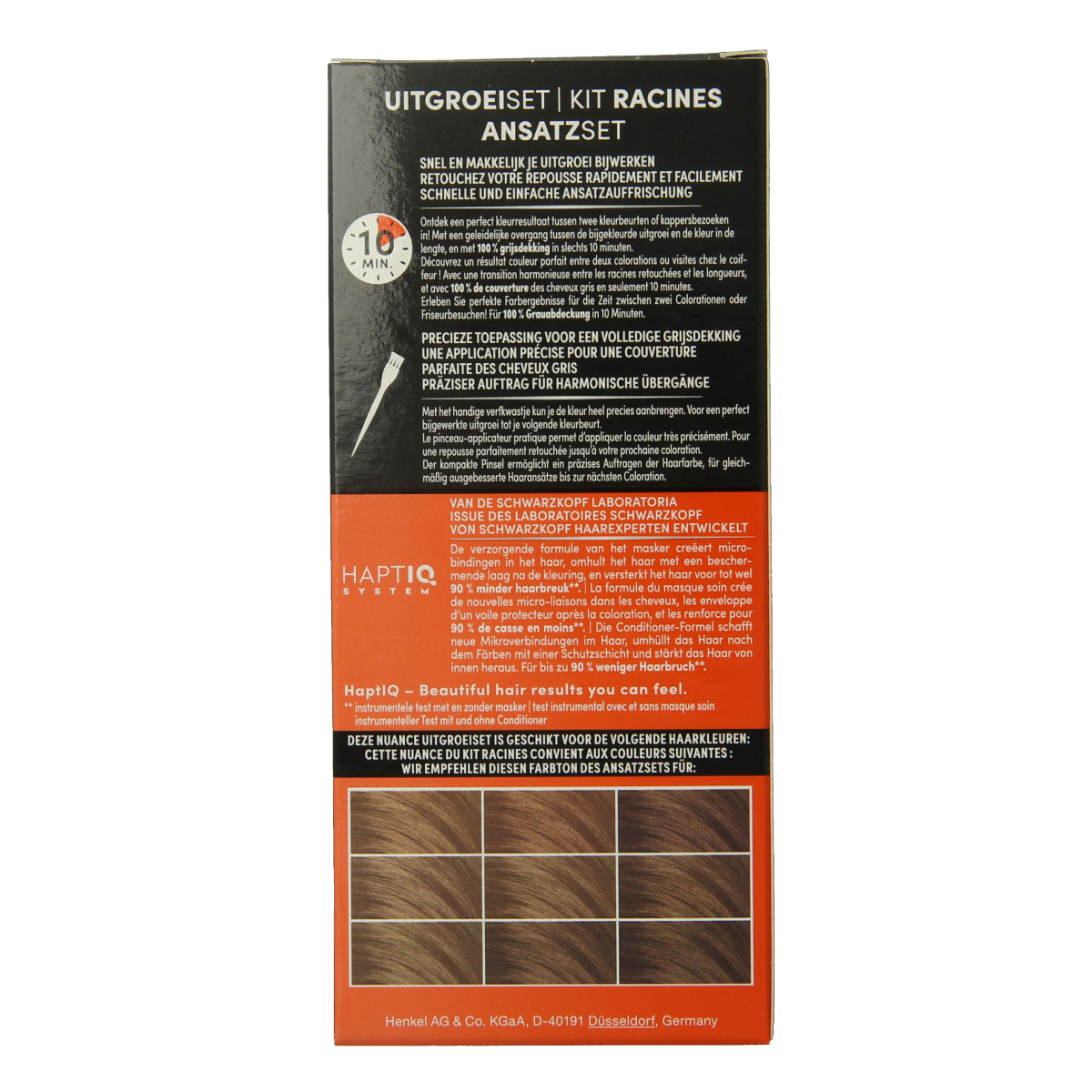 Schwarzkopf Vital uitgroeiset middenblond 1.00 haarkleuring set showing the box with product details and packaging.