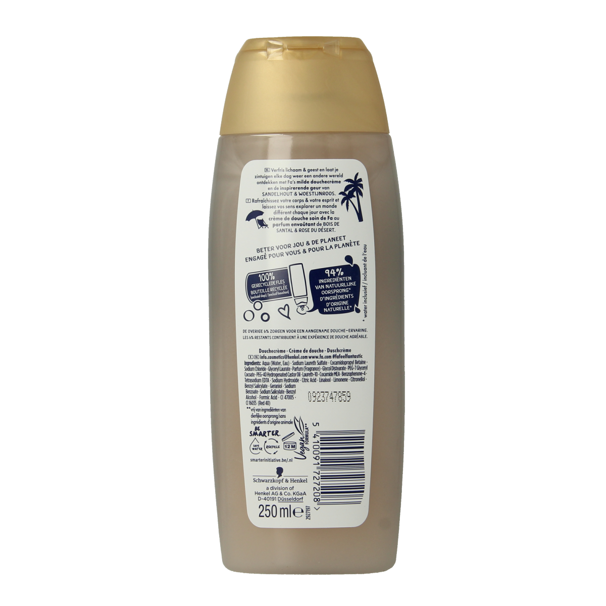 FA Oriental Moments douchegel in a 250ml bottle, featuring a luxurious oriental fragrance for daily cleansing.