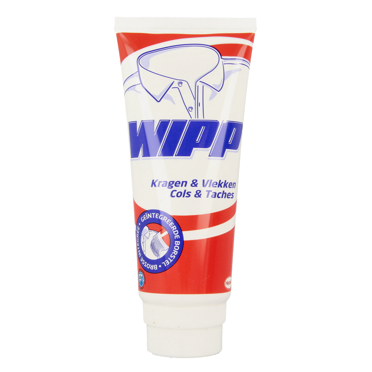 Wipp Vlekverwijderaar tube 200ml, stain remover liquid from Wipp, shown in a white tube with product label.