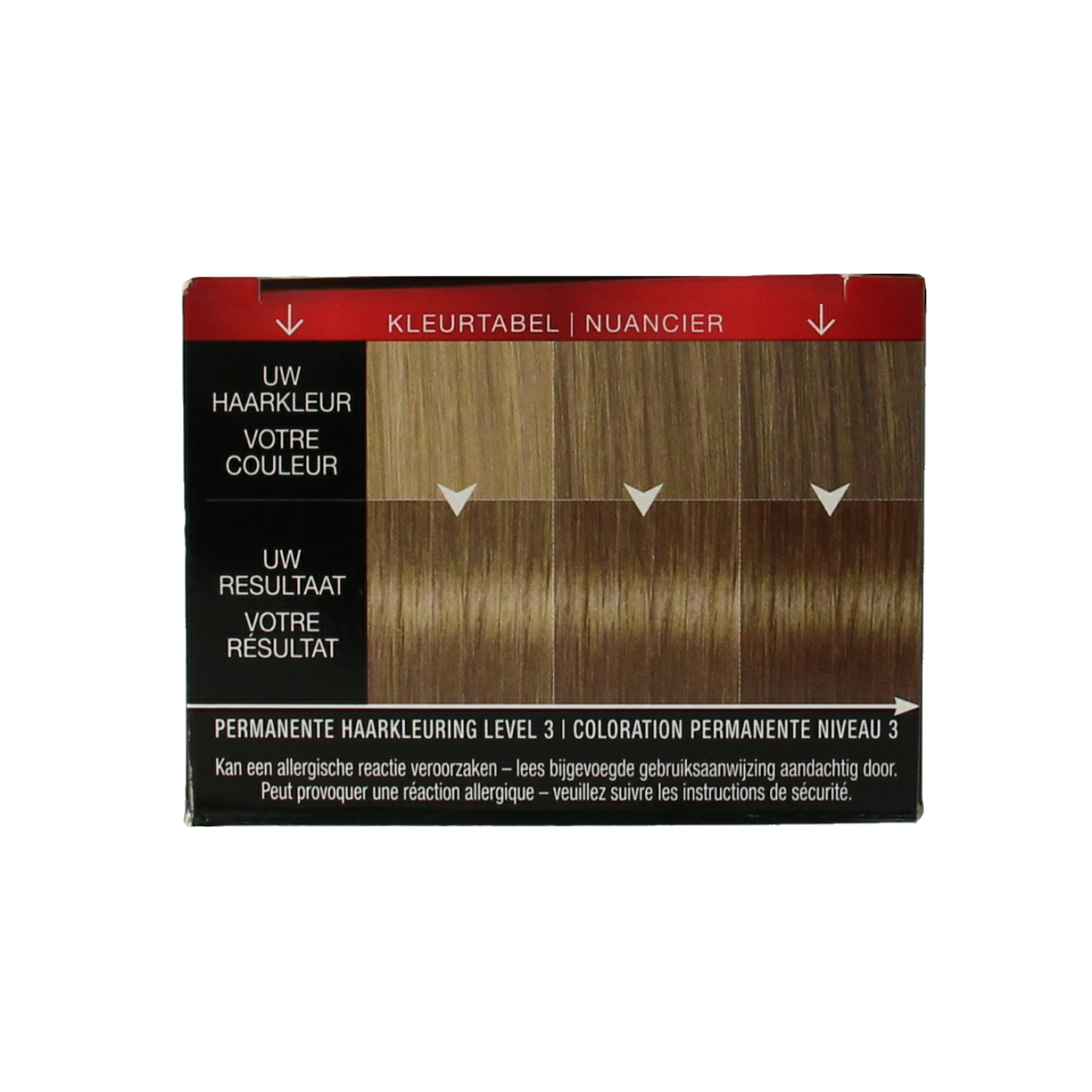 Syoss Color baseline 7-6 middenblond haarverf set showing the hair coloring kit with tubes and gloves for natural blonde hair.
