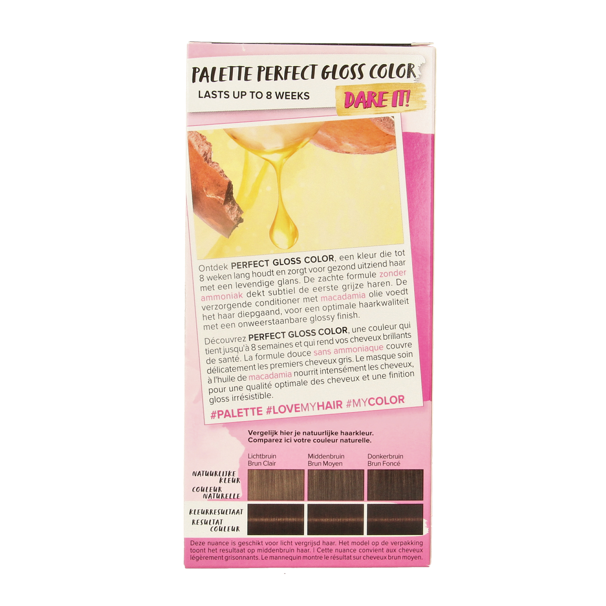 Poly Palette Haarverf 365 pure chocolade hair coloring set with multiple coloring products and tools for a rich chocolate brown look.