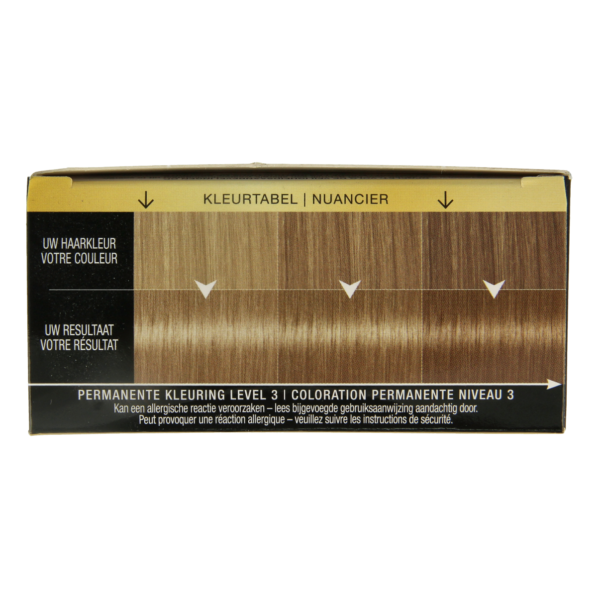 Syoss Color Oleo Intense 8-05 beige blond hair dye set, featuring a professional hair coloring kit with cream and applicator.