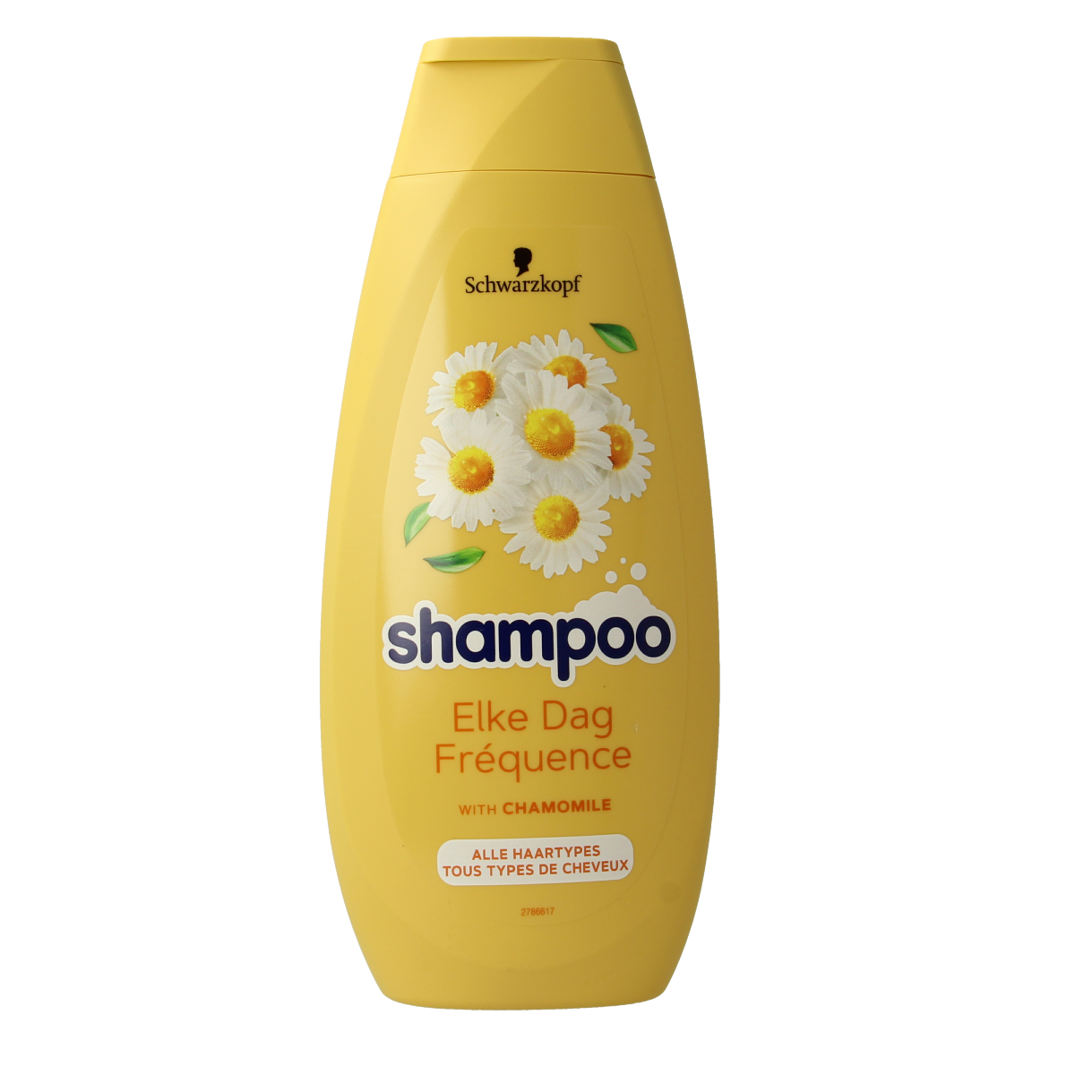 Schwarzkopf daily hair care shampoo bottle, 400ml, with label and cap visible, for healthy hair and scalp.