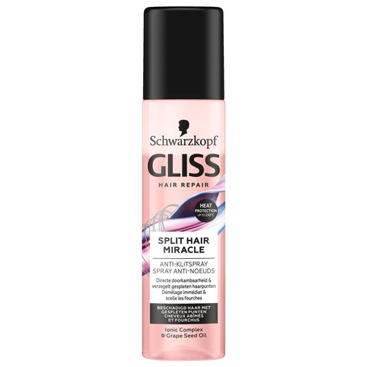 Gliss Kur Anti-klit spray for split ends, 200ml, Haarverzorging product with spray bottle and label visible.