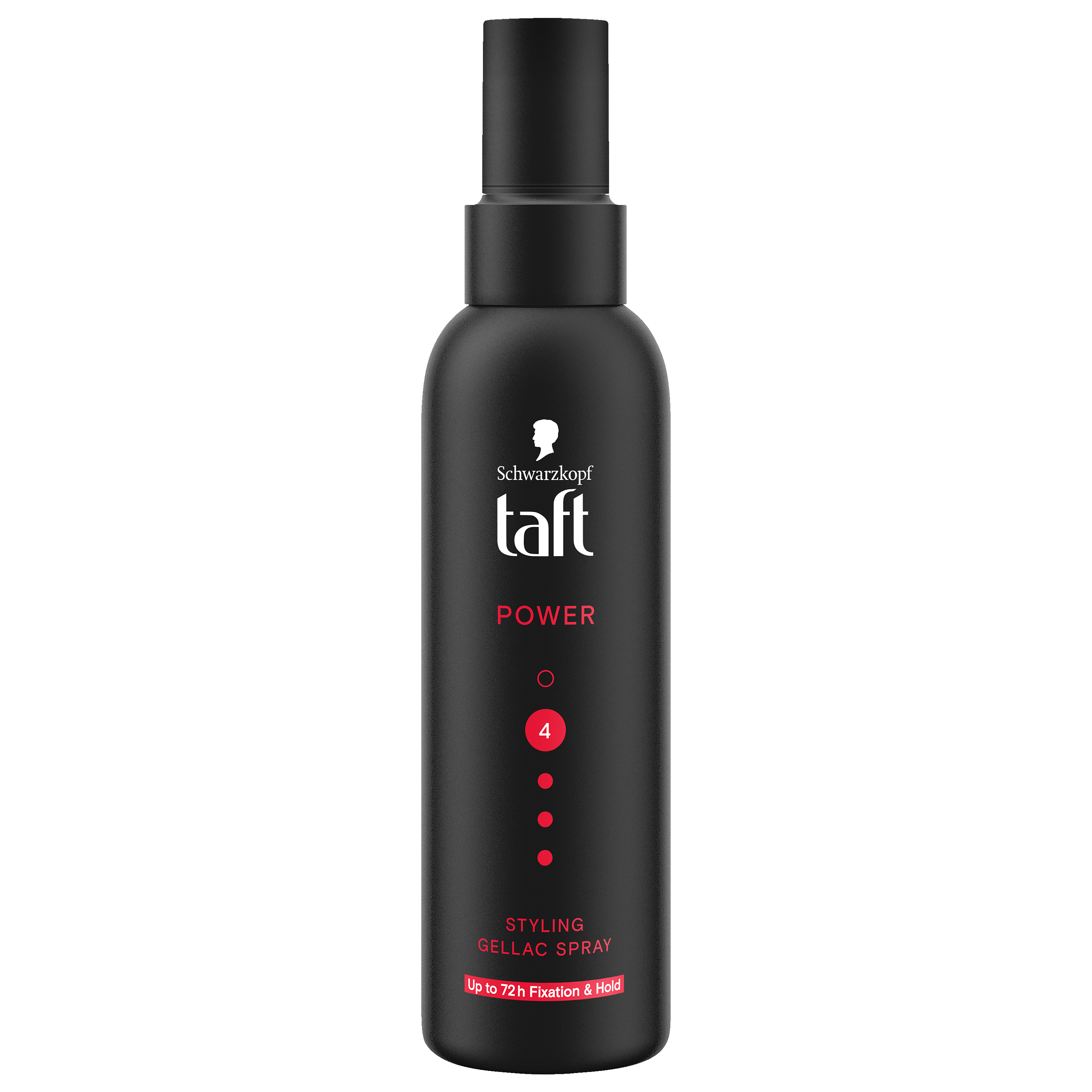Taft Hairspray Power Gellac 150ml bottle for hair styling, featuring a sleek design and spray nozzle.