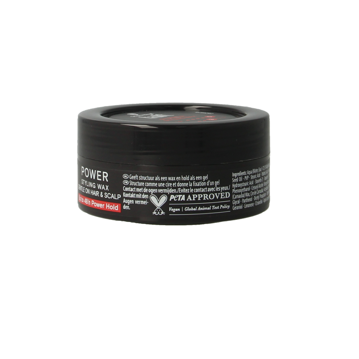 Taft Power Haarstyling Wachs, 75ml, hair styling product in a jar with black lid and yellow label.