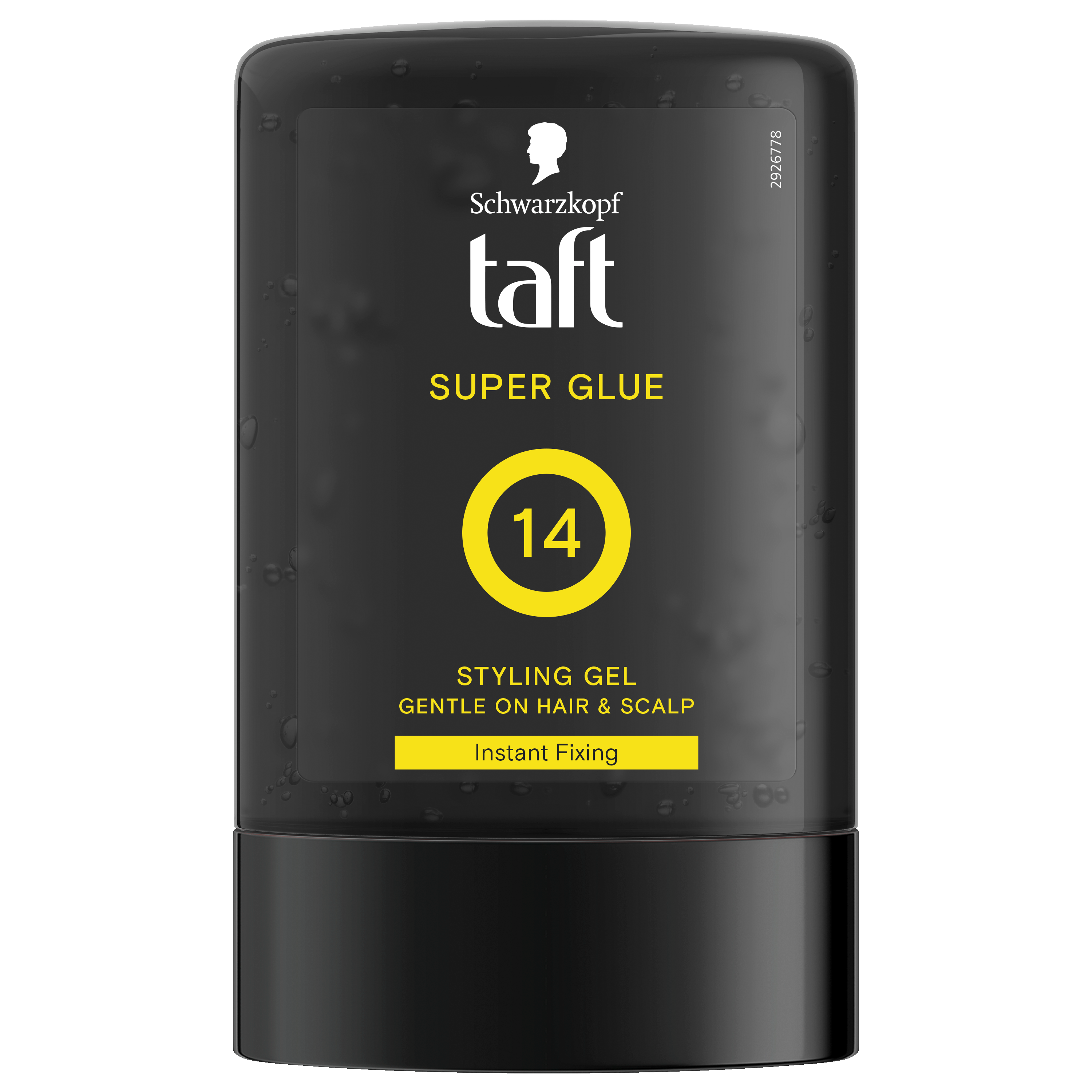 Taft Super Glue Tottle 300ml Haarstyling product bottle with clear label and cap, suitable for hair styling.