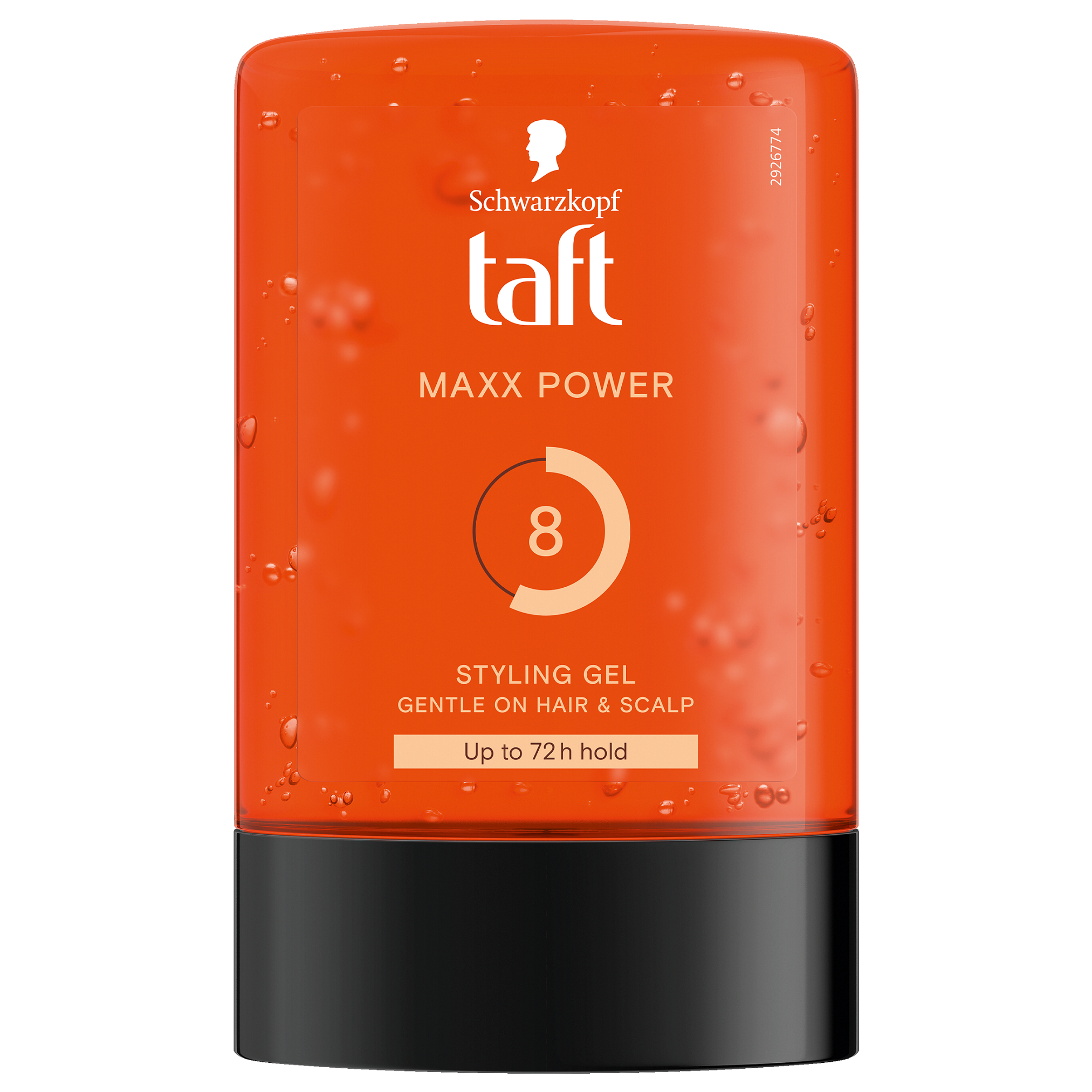 Taft Maxx Power Gel in 300ml, a hair styling product with a clear gel texture, designed for strong hold and styling control.