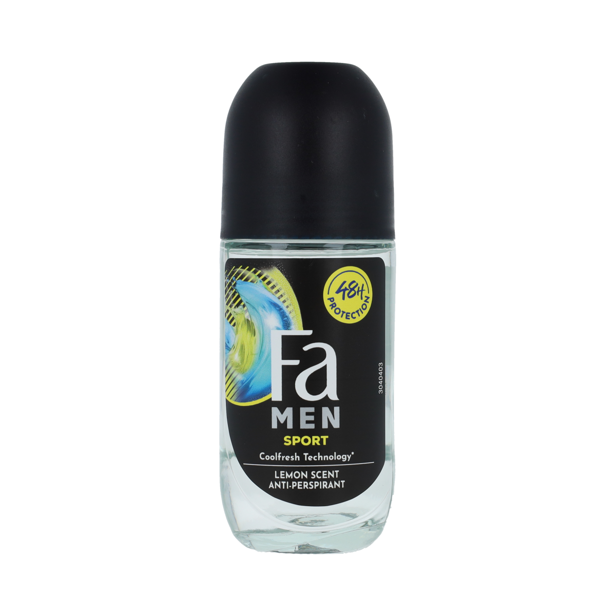 FA Deoroller Sport deodorant bottle, 50ml, with a sleek design and clear label, suitable for active wear and daily use.