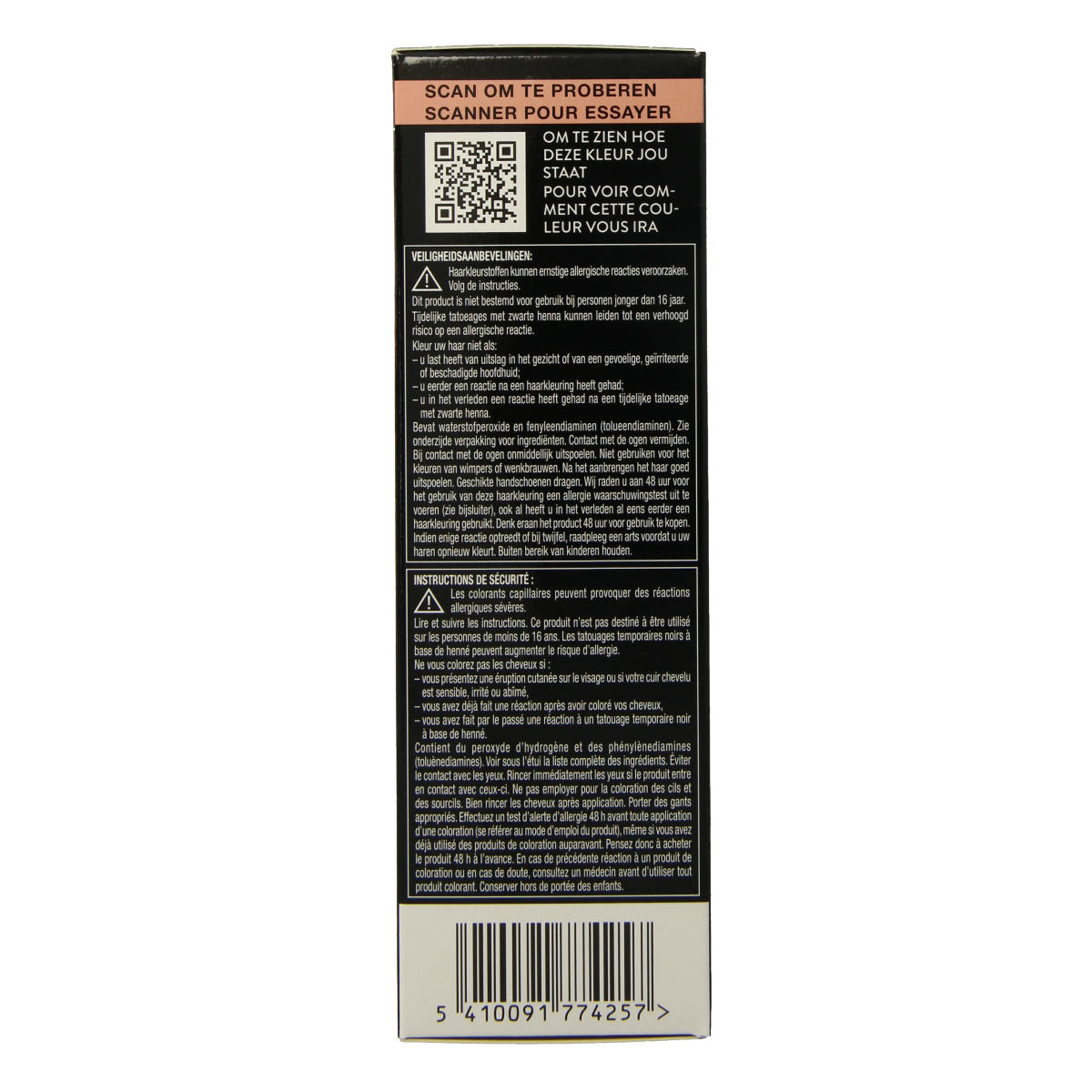 Syoss Color baseline 4-2 mahogany brown hair coloring kit with color tubes and applicator for vibrant hair color application.