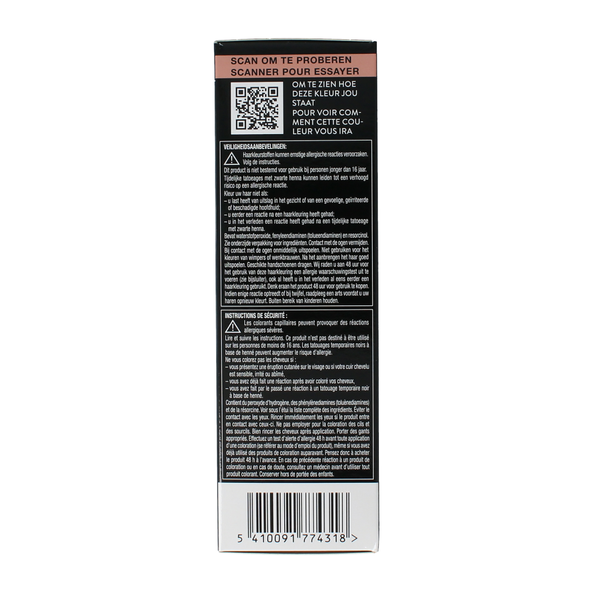 Syoss Color baseline 4-15 Dusty Chrome hair coloring set with applicator and gloves, showcasing the product packaging.