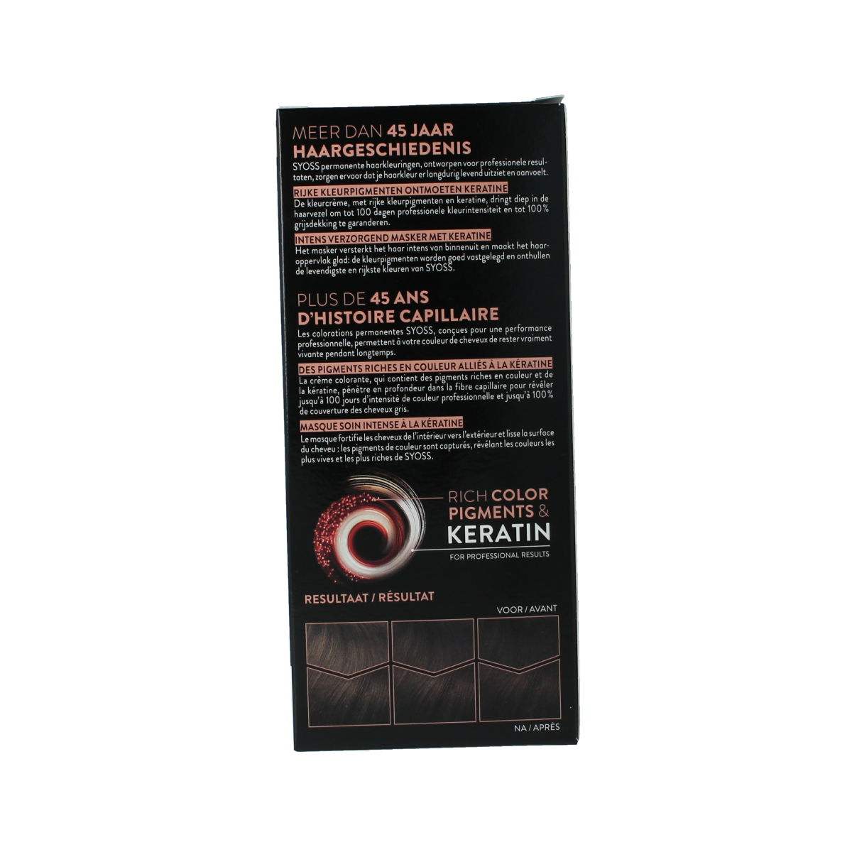 Syoss Color baseline 4-1 medium brown hair dye box, showcasing the packaging for professional hair coloring.