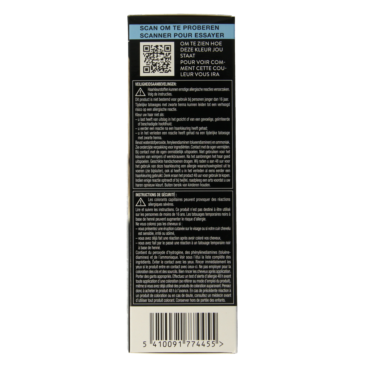 Syoss Color baseline 9-5 frozen blond hair dye set with tube and gloves for coloring hair at home.