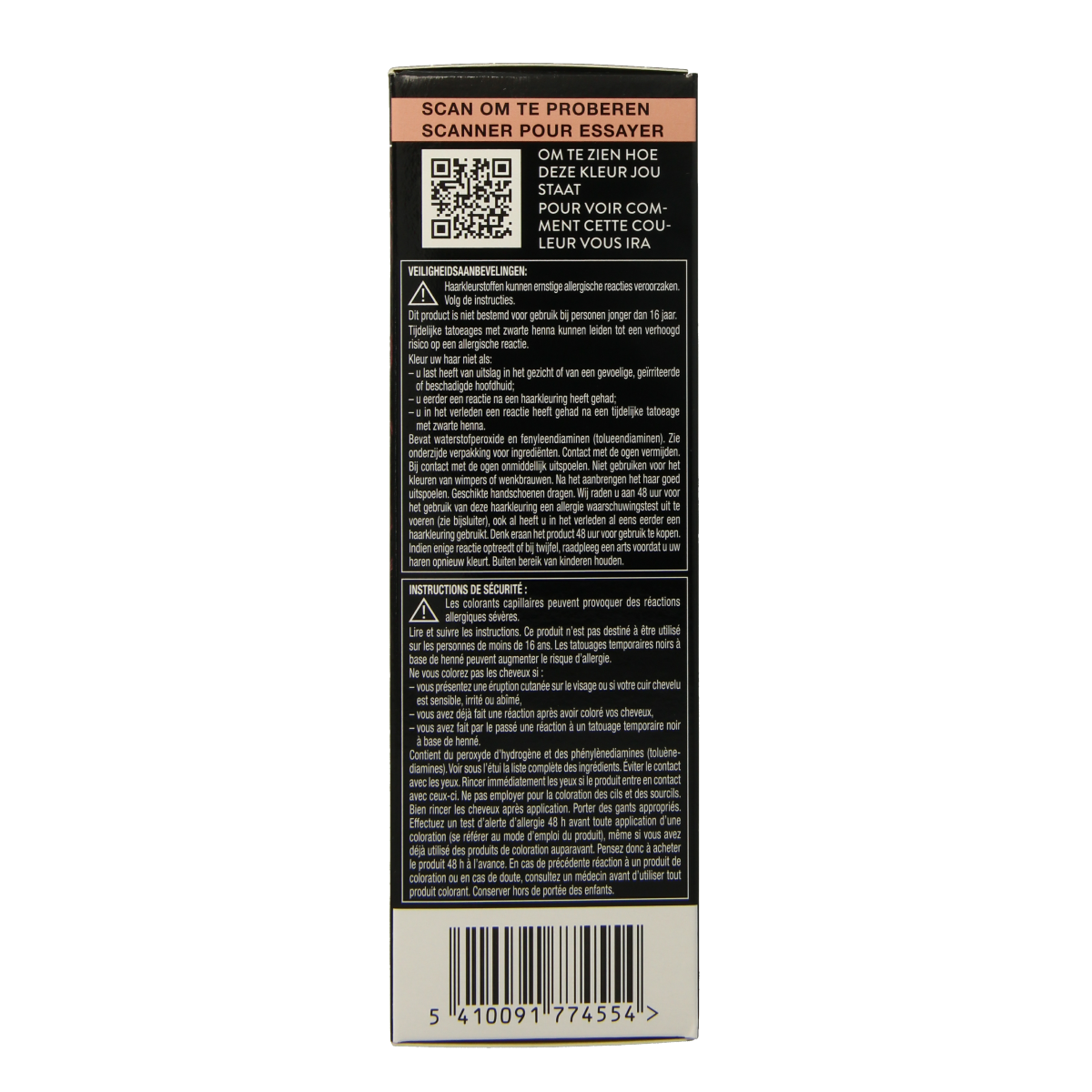 Syoss Colors Baseline 3-3 dark violet hair dye set with tubes and applicator in the packaging.