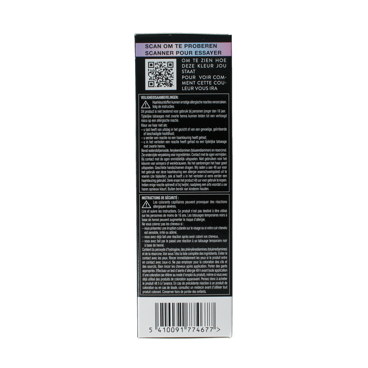 Syoss Metallics 6-61 Autumn Gold hair coloring set with instructions and applicator, showcases rich, warm blonde hair color.