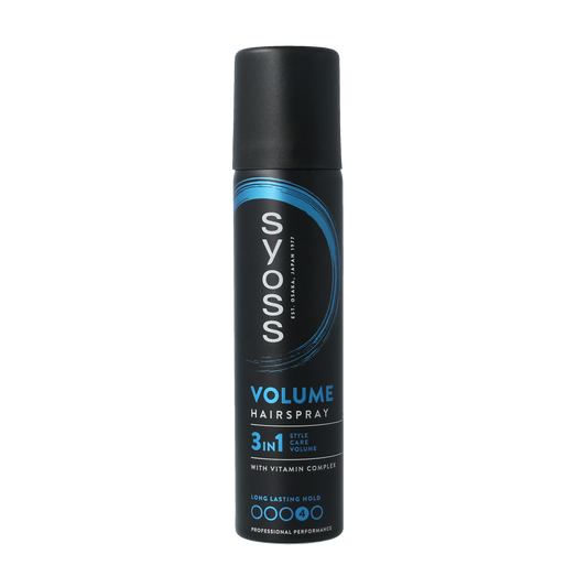 Syoss hairspray volume lift 75ml, hair styling product in a spray bottle for added volume and hold