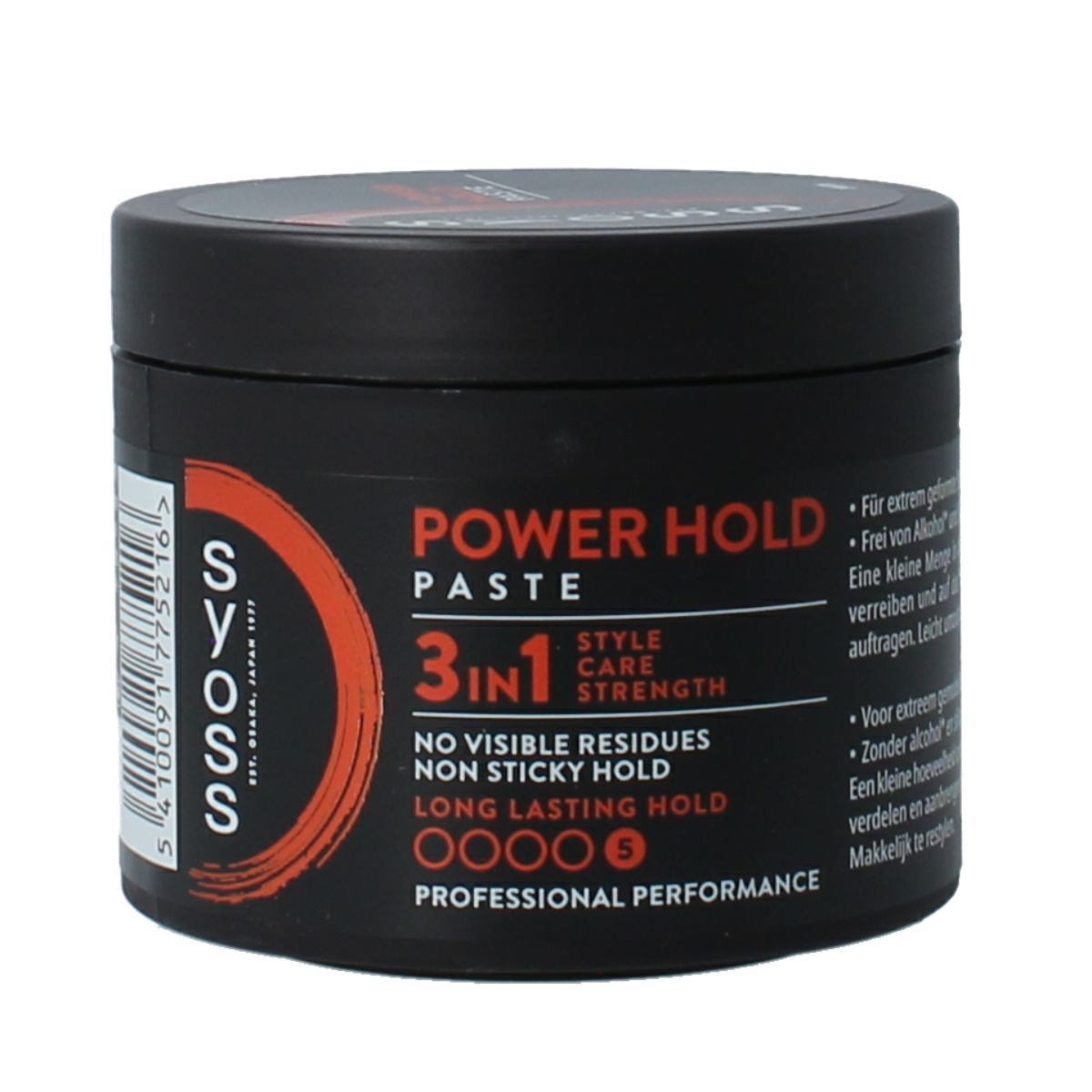 Syoss Men Power Hold Styling Paste extra sterk, 150ml, hair styling product for strong hold and textured hairstyle.
