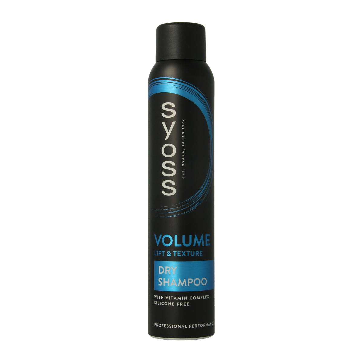 Syoss Dry Shampoo for volume, 200ml bottle, hair care product with spray nozzle, lightweight formula, suitable for adding volume to hair.